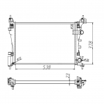 Radiaator, mootorijahutus NRF 55341A