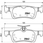 Piduriklotsi komplekt, ketaspidur BREMBO P 61 121