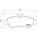 Piduriklotsi komplekt, ketaspidur BREMBO P 50 084