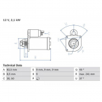 Starter BOSCH 0 986 018 900