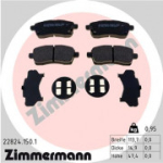 Piduriklotsi komplekt, ketaspidur ZIMMERMANN 22824.150.1