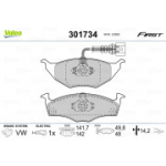 Piduriklotsi komplekt, ketaspidur VALEO 301734