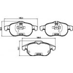 Piduriklotsi komplekt, ketaspidur HELLA 8DB 355 009-311