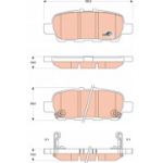 Piduriklotsi komplekt, ketaspidur TRW GDB3508