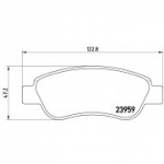 Piduriklotsi komplekt, ketaspidur BREMBO P 61 081