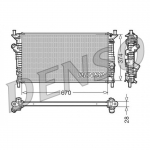 Radiaator, mootorijahutus DENSO DRM10074