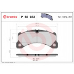Piduriklotsi komplekt, ketaspidur BREMBO P 65 033