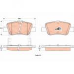 Piduriklotsi komplekt, ketaspidur TRW GDB3480