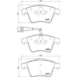 Piduriklotsi komplekt, ketaspidur BREMBO P 85 149