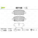 Piduriklotsi komplekt, ketaspidur VALEO 601148