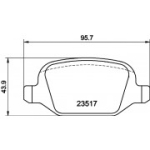 Piduriklotsi komplekt, ketaspidur HELLA 8DB 355 009-361