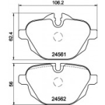 Piduriklotsi komplekt, ketaspidur HELLA 8DB 355 013-921