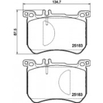Piduriklotsi komplekt, ketaspidur HELLA 8DB 355 020-491