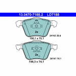 Piduriklotsi komplekt, ketaspidur ATE 13.0470-7188.2