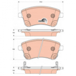Piduriklotsi komplekt, ketaspidur TRW GDB3509