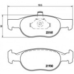 Piduriklotsi komplekt, ketaspidur BREMBO P 23 125