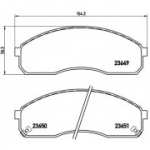 Piduriklotsi komplekt, ketaspidur BREMBO P 30 012