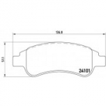 Piduriklotsi komplekt, ketaspidur BREMBO P 61 082