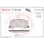 Piduriklotsi komplekt, ketaspidur BREMBO P 79 010