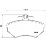 Piduriklotsi komplekt, ketaspidur BREMBO P 85 015