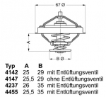 Termostaat, jahutusvedelik WAHLER 4455.80D