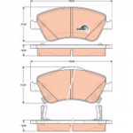 Piduriklotsi komplekt, ketaspidur TRW GDB3481