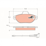 Piduriklotsi komplekt, ketaspidur TRW GDB1115
