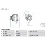 Generaator BOSCH 0 986 044 470