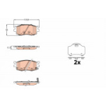 Piduriklotsi komplekt, ketaspidur TRW GDB3626