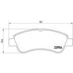 Piduriklotsi komplekt, ketaspidur BREMBO P 61 066X