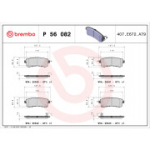Piduriklotsi komplekt, ketaspidur BREMBO P 56 082