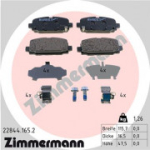 Piduriklotsi komplekt, ketaspidur ZIMMERMANN 22844.165.2