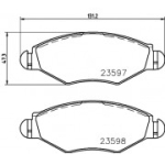 Piduriklotsi komplekt, ketaspidur HELLA 8DB 355 009-411