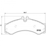 Piduriklotsi komplekt, ketaspidur BREMBO P 50 028