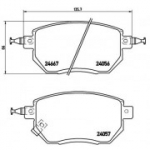 Piduriklotsi komplekt, ketaspidur BREMBO P 56 051