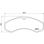 Piduriklotsi komplekt, ketaspidur BREMBO P A6 021