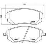 Piduriklotsi komplekt, ketaspidur BREMBO P 78 013