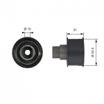 Seade ja juhtrull, hammasrihm GATES T42080