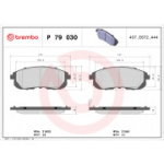 Piduriklotsi komplekt, ketaspidur BREMBO P 79 030