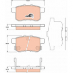 Piduriklotsi komplekt, ketaspidur TRW GDB3482