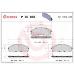 Piduriklotsi komplekt,ketaspidur BREMBO P 30 058