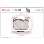 Piduriklotsi komplekt, ketaspidur BREMBO P 06 088X
