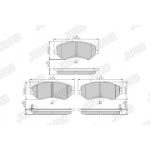 Piduriklotsi komplekt, ketaspidur JURID 573118J
