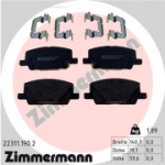 Piduriklotsi komplekt, ketaspidur ZIMMERMANN 22311.190.2