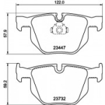 Piduriklotsi komplekt, ketaspidur HELLA 8DB 355 013-941