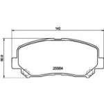Piduriklotsi komplekt, ketaspidur HELLA 8DB 355 020-511