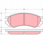 Piduriklotsi komplekt, ketaspidur TRW GDB1005