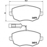 Piduriklotsi komplekt, ketaspidur BREMBO P 23 128