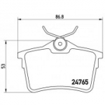 Piduriklotsi komplekt, ketaspidur BREMBO P 61 084
