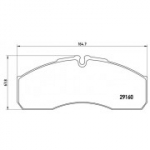 Piduriklotsi komplekt, ketaspidur BREMBO P A6 022